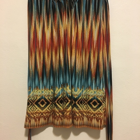 Sundress Decoded Size Small Belted Multicolor V Neck - Picture 11 of 11